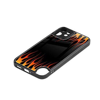 Flames Hot Red stylish phone case for cmf nothing phone 2 pro | glossy glass and slim fit
