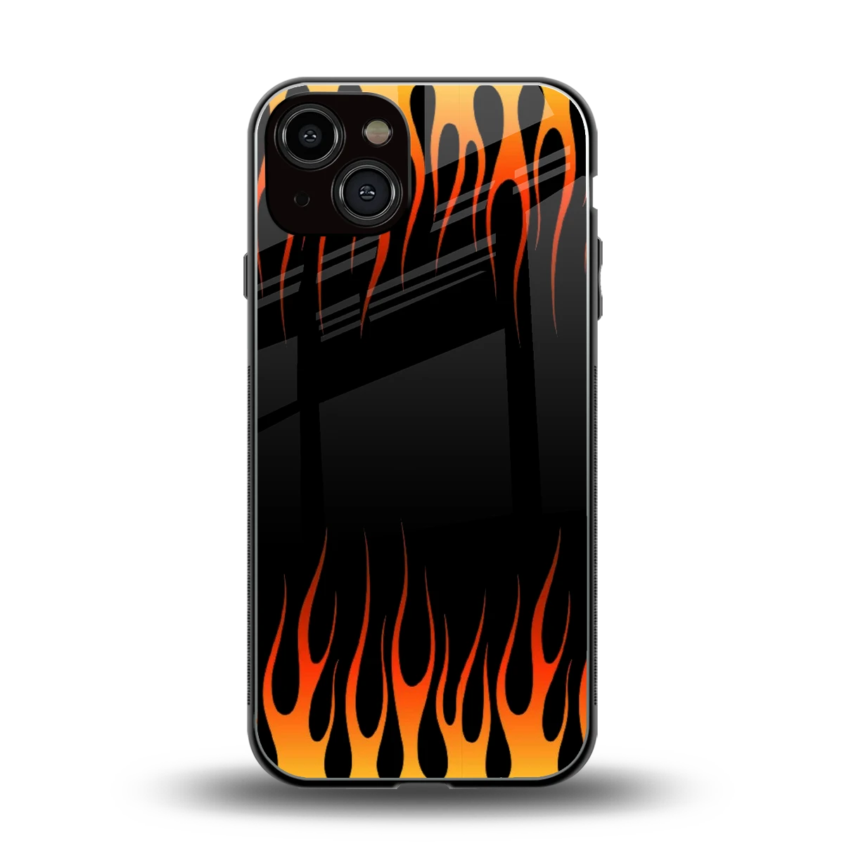 Flames Hot Red back phone cover | glass case for iphone 14