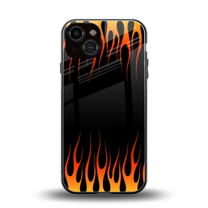 Flames Hot Red back phone cover | glass case for iphone 14