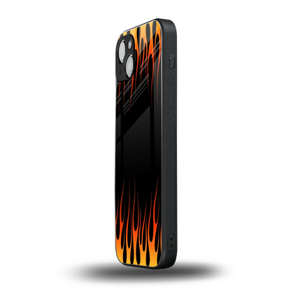 Flames Hot Red iphone 14 mobile cover | shockproof glass phone case