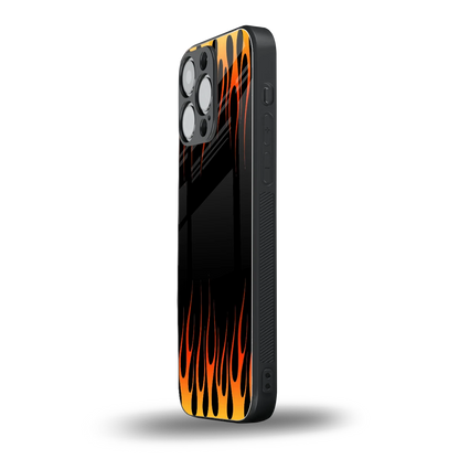 Flames Hot Red iphone 15 pro max mobile cover | shockproof glass phone case