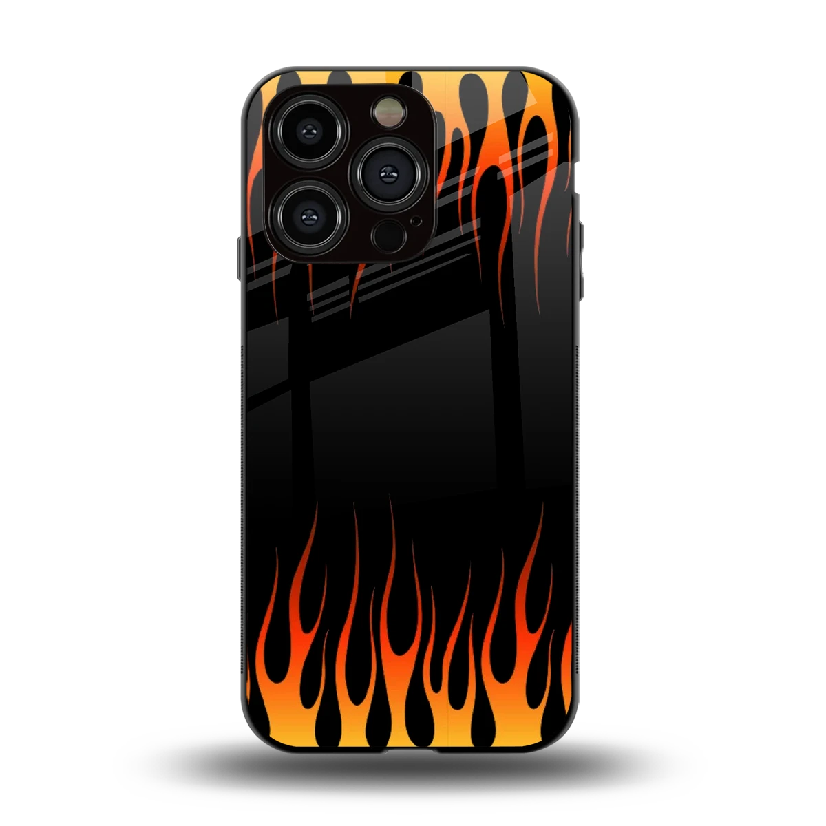 Flames Hot Red back phone cover | glass case for iphone 15 pro