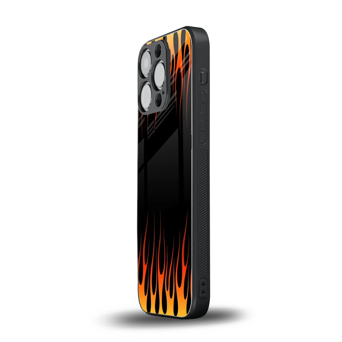 Flames Hot Red iphone 15 pro mobile cover | shockproof glass phone case