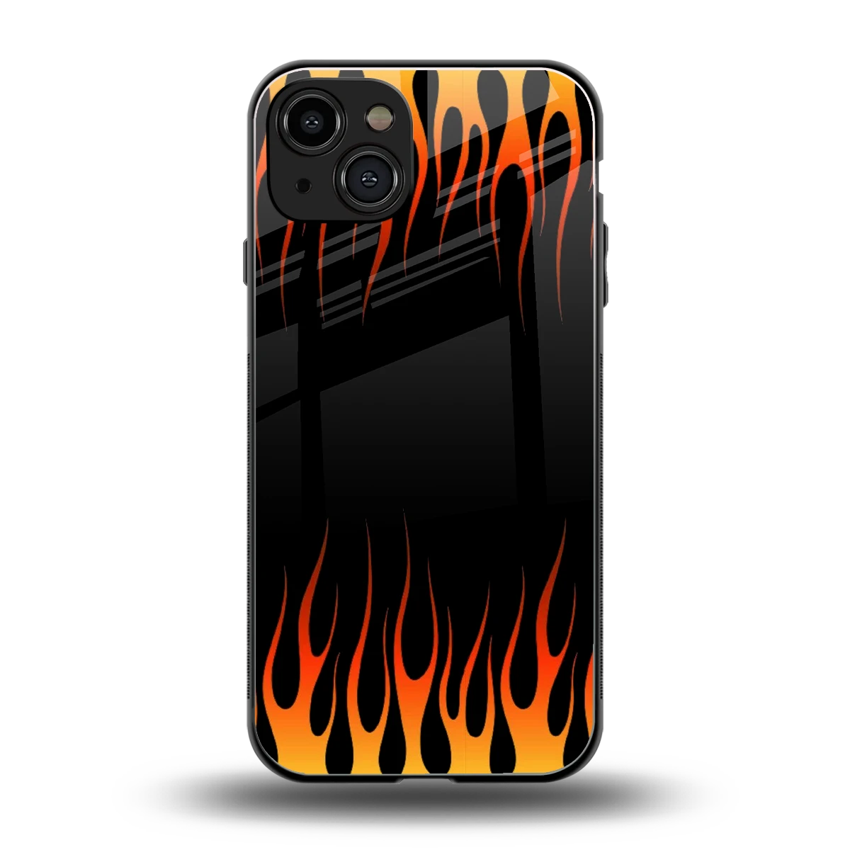 Flames Hot Red back phone cover | glass case for iphone 15