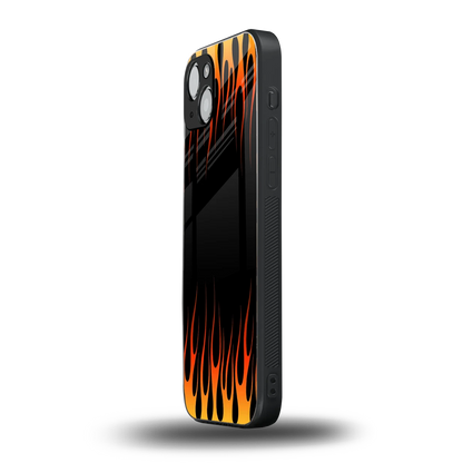 Flames Hot Red iphone 15 mobile cover | shockproof glass phone case