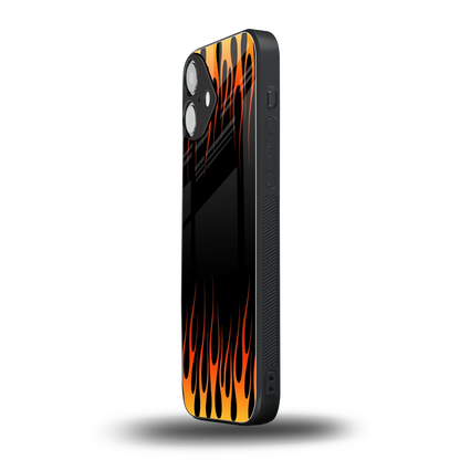Flames Hot Red iphone 16 plus mobile cover | shockproof glass phone case