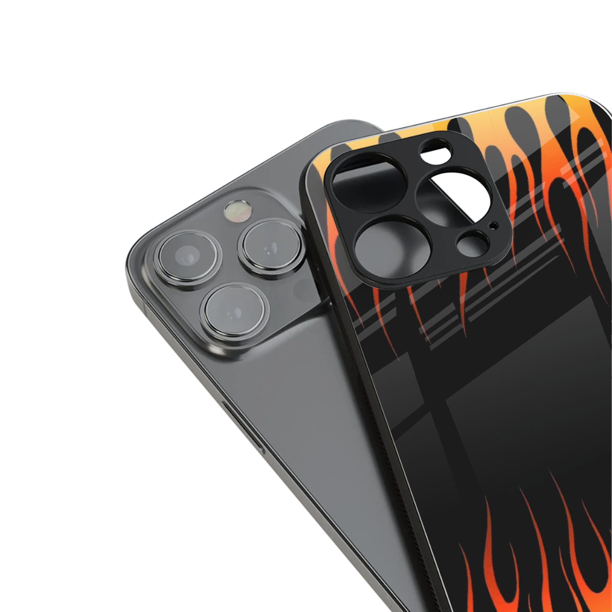 Flames Hot Red Phone Case for Iphone 16 | Glass Case