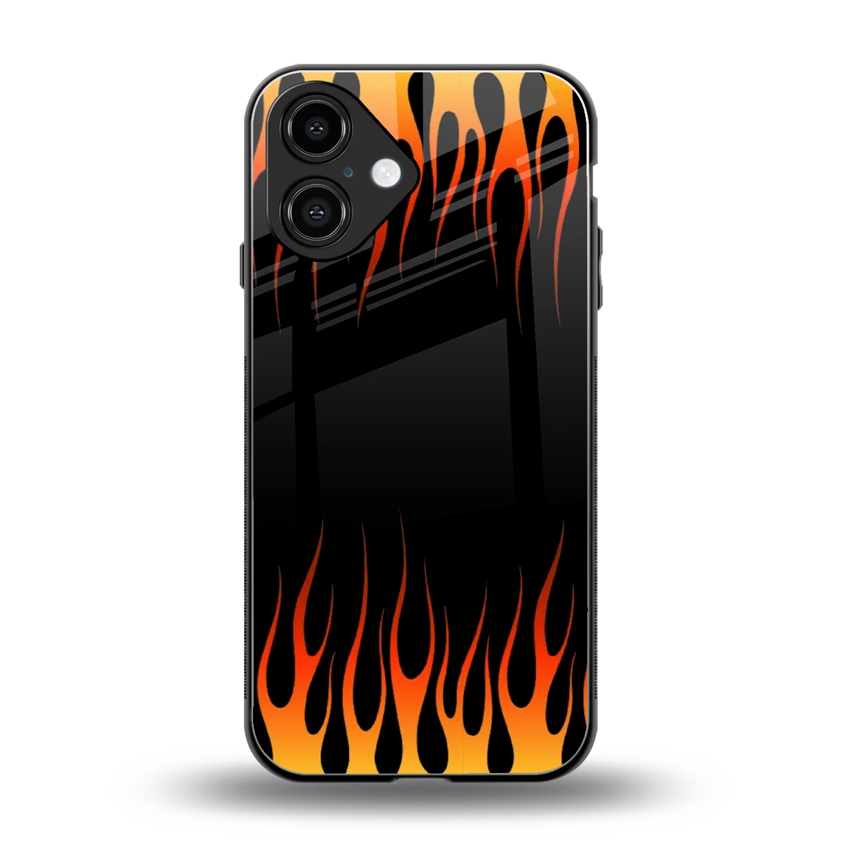 Flames Hot Red back phone cover | glass case for iphone 16