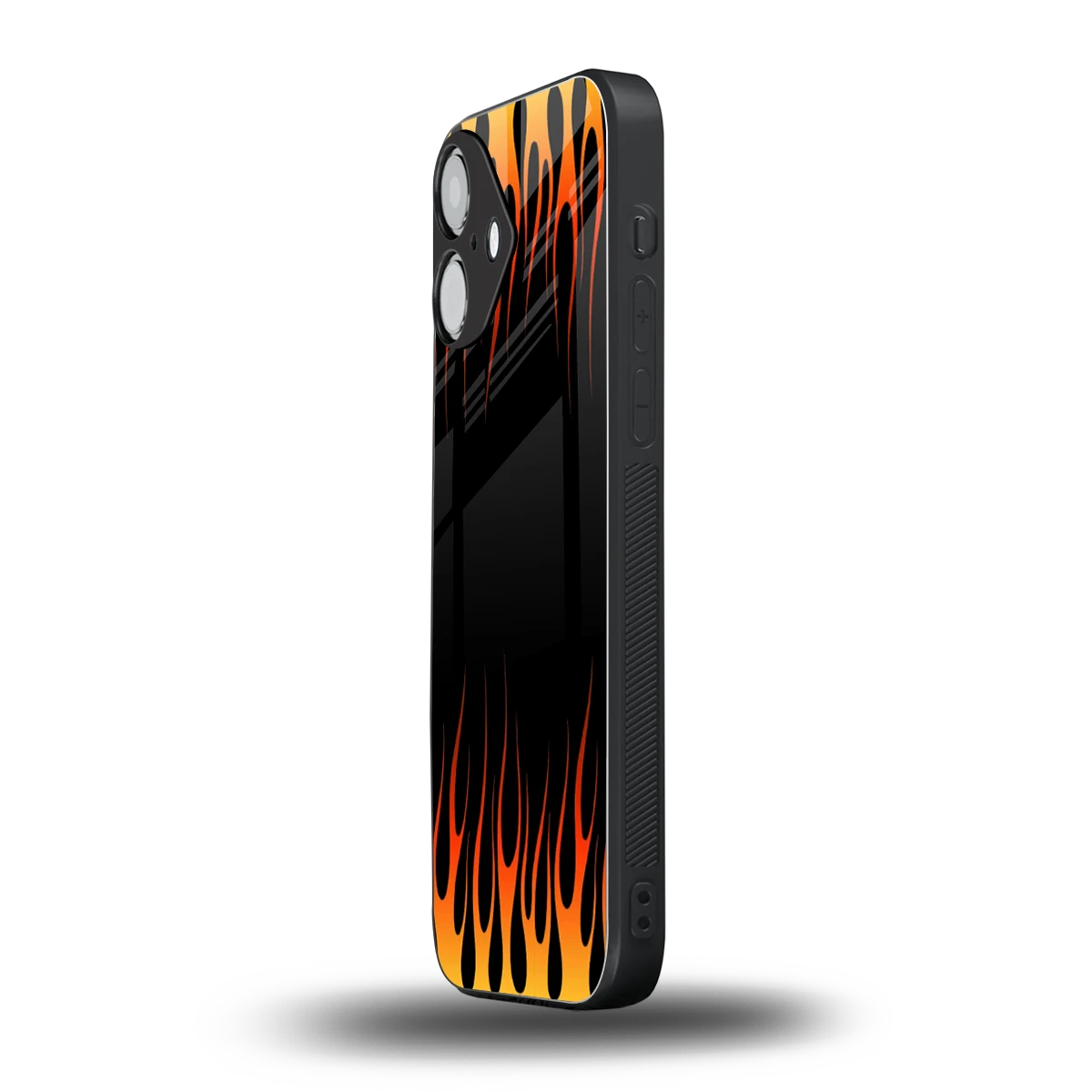 Flames Hot Red iPhone 16 mobile cover | shockproof glass phone case