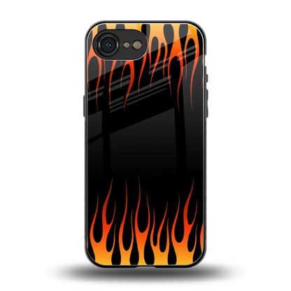 Flames Hot Red back phone cover | glass case for iphone 16e