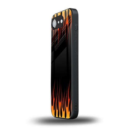 Flames Hot Red iphone 16e mobile cover | shockproof glass phone case