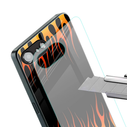 Flames Hot Red stylish phone case for iphone 16e | glossy glass and slim fit