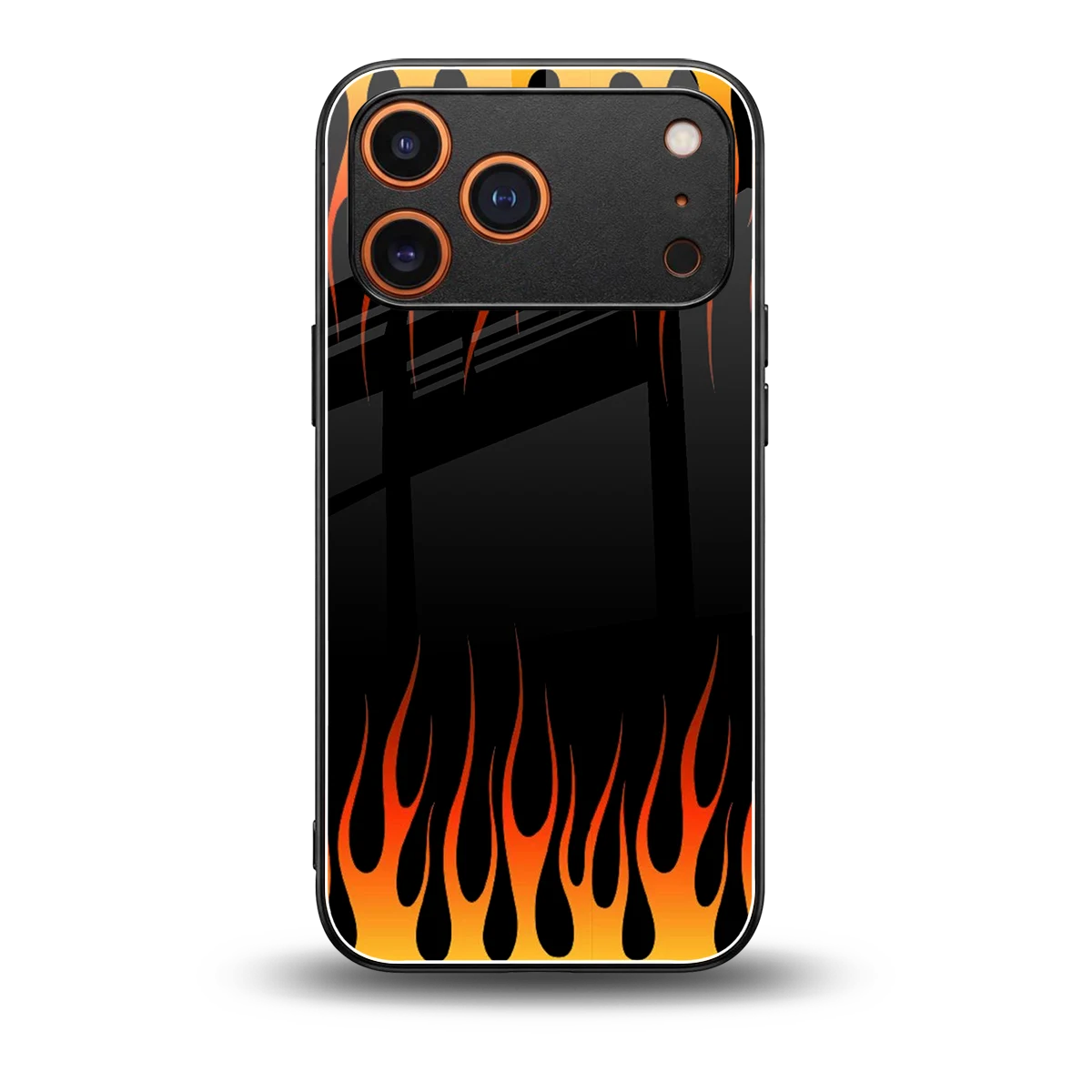 Flames Hot Red back phone cover | glass case for iphone 17 pro max
