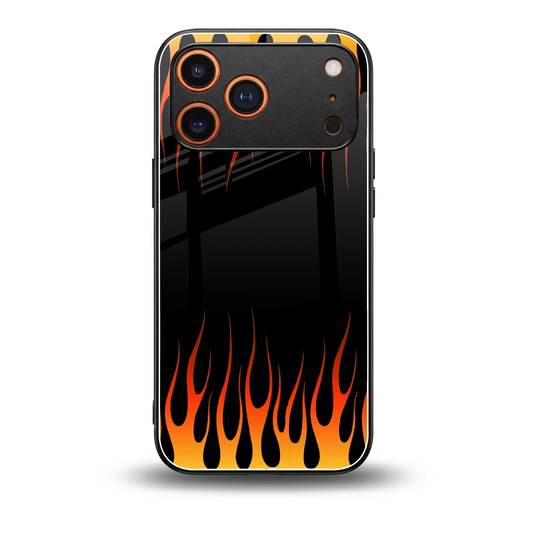 Flames Hot Red back phone cover | glass case for iphone 17 pro max