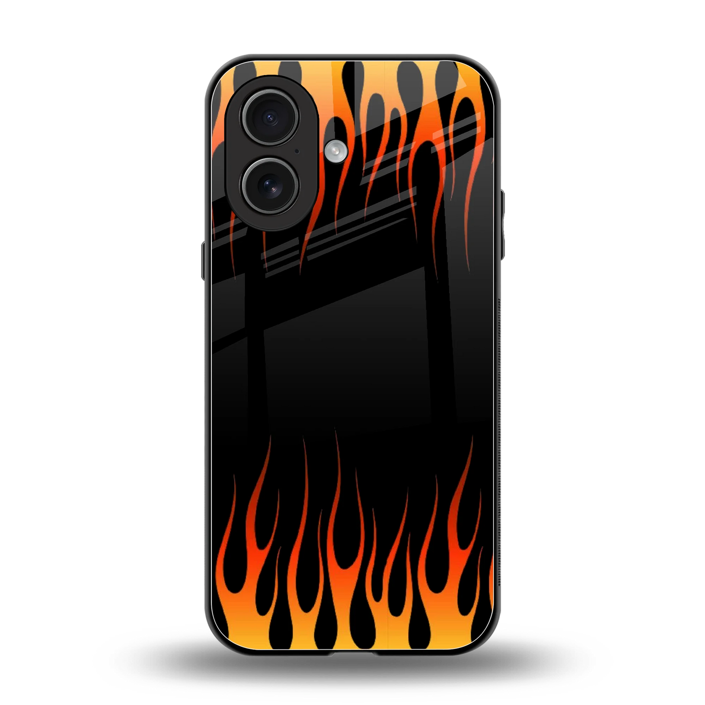 Flames Hot Red back phone cover | glass case for iphone 17