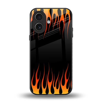 Flames Hot Red back phone cover | glass case for iphone 17