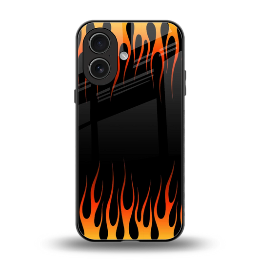 Flames Hot Red back phone cover | glass case for iphone 17
