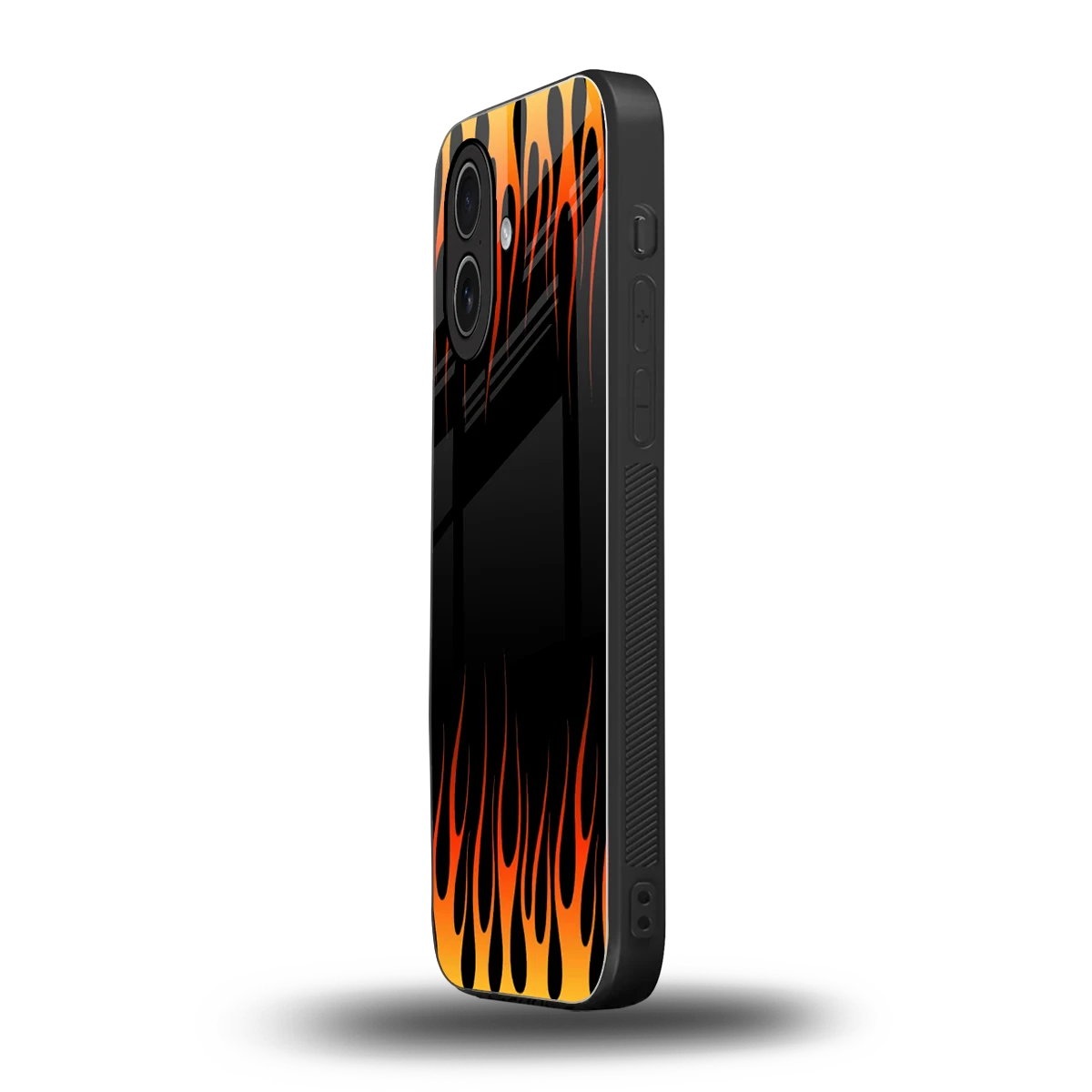 Flames Hot Red iphone 17 mobile cover | shockproof glass phone case