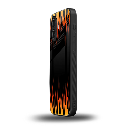 Flames Hot Red iphone 17 mobile cover | shockproof glass phone case