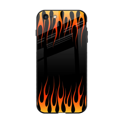 Flames Hot Red back phone cover | glass case for iphone 6s plus