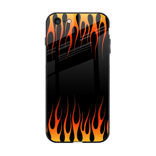 Flames Hot Red back phone cover | glass case for iphone 6s plus