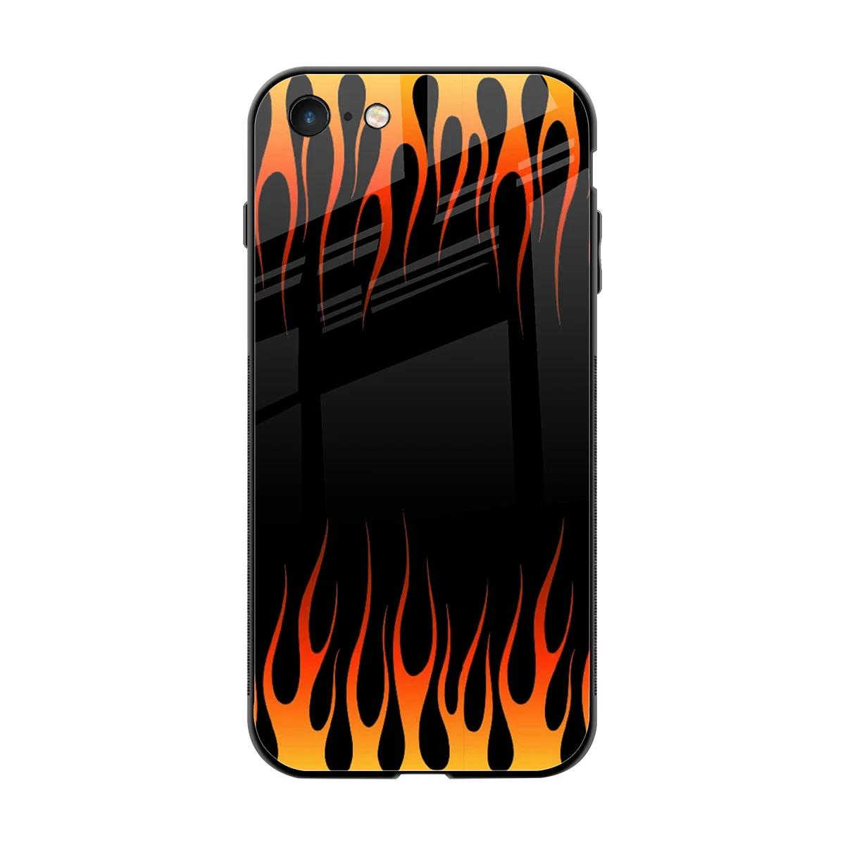 Flames Hot Red back phone cover | glass case for iphone 7