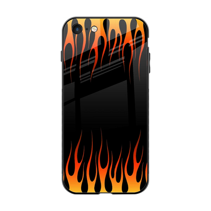 Flames Hot Red back phone cover | glass case for iphone 7