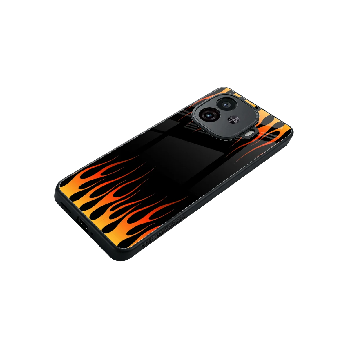 Flames Hot Red stylish phone case for iqoo neo 10r 5g | glossy glass and slim fit