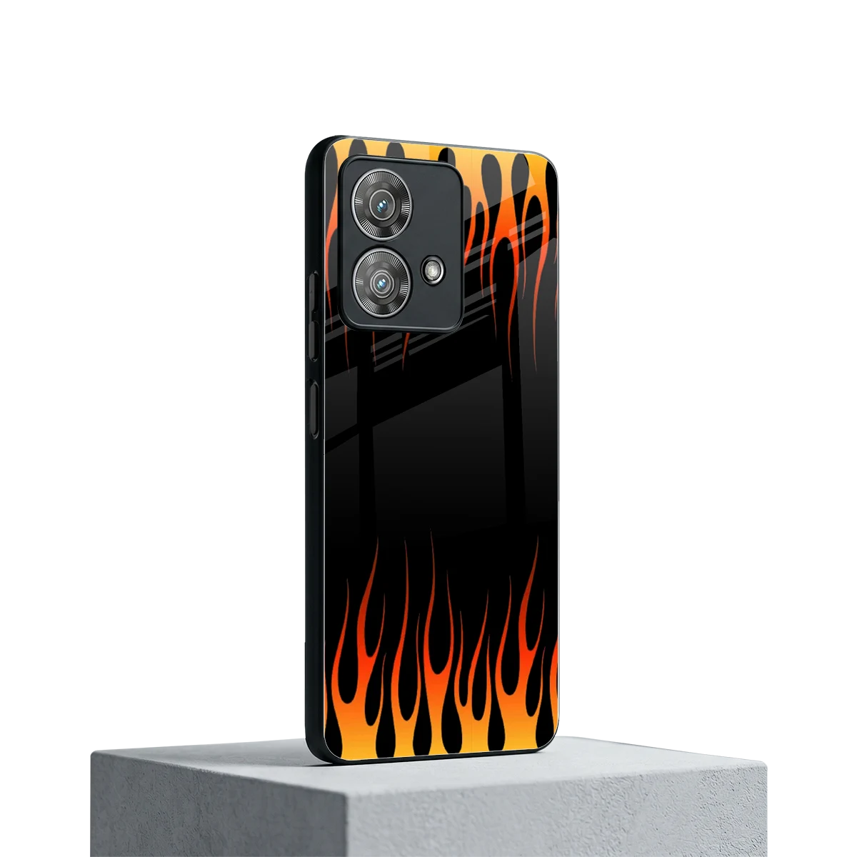Flames Hot Red motorola edge 40 neo 5g mobile cover | shockproof glass phone case