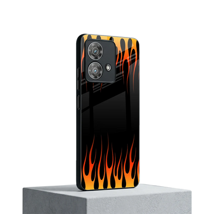 Flames Hot Red motorola edge 40 neo 5g mobile cover | shockproof glass phone case