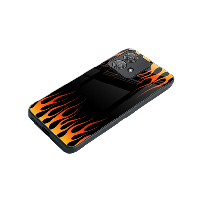 Flames Hot Red stylish phone case for motorola edge 40 neo 5g | glossy glass and slim fit