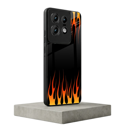 Flames Hot Red motorola edge 50 pro mobile cover | shockproof glass phone case