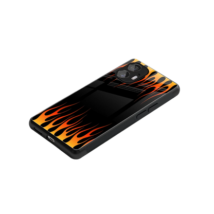 Flames Hot Red stylish phone case for nothing phone 2 | glossy glass and slim fit