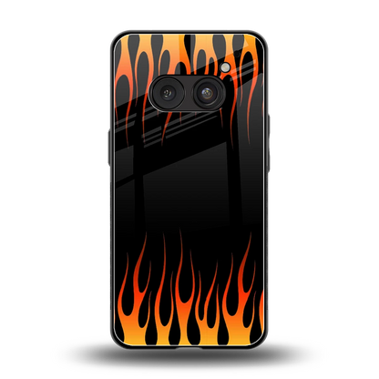 Flames Hot Red back phone cover | glass case for nothing phone 2a