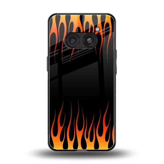 Flames Hot Red back phone cover | glass case for nothing phone 2a