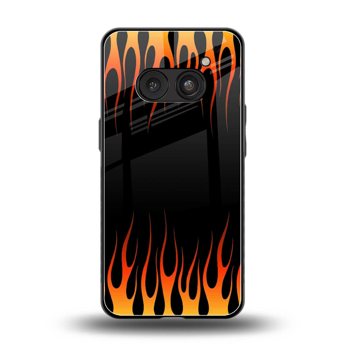 Flames Hot Red back phone cover | glass case for nothing phone 2a plus