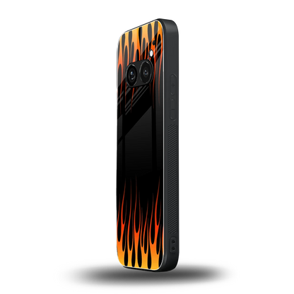 Flames Hot Red nothing phone 2a plus mobile cover | shockproof glass phone case