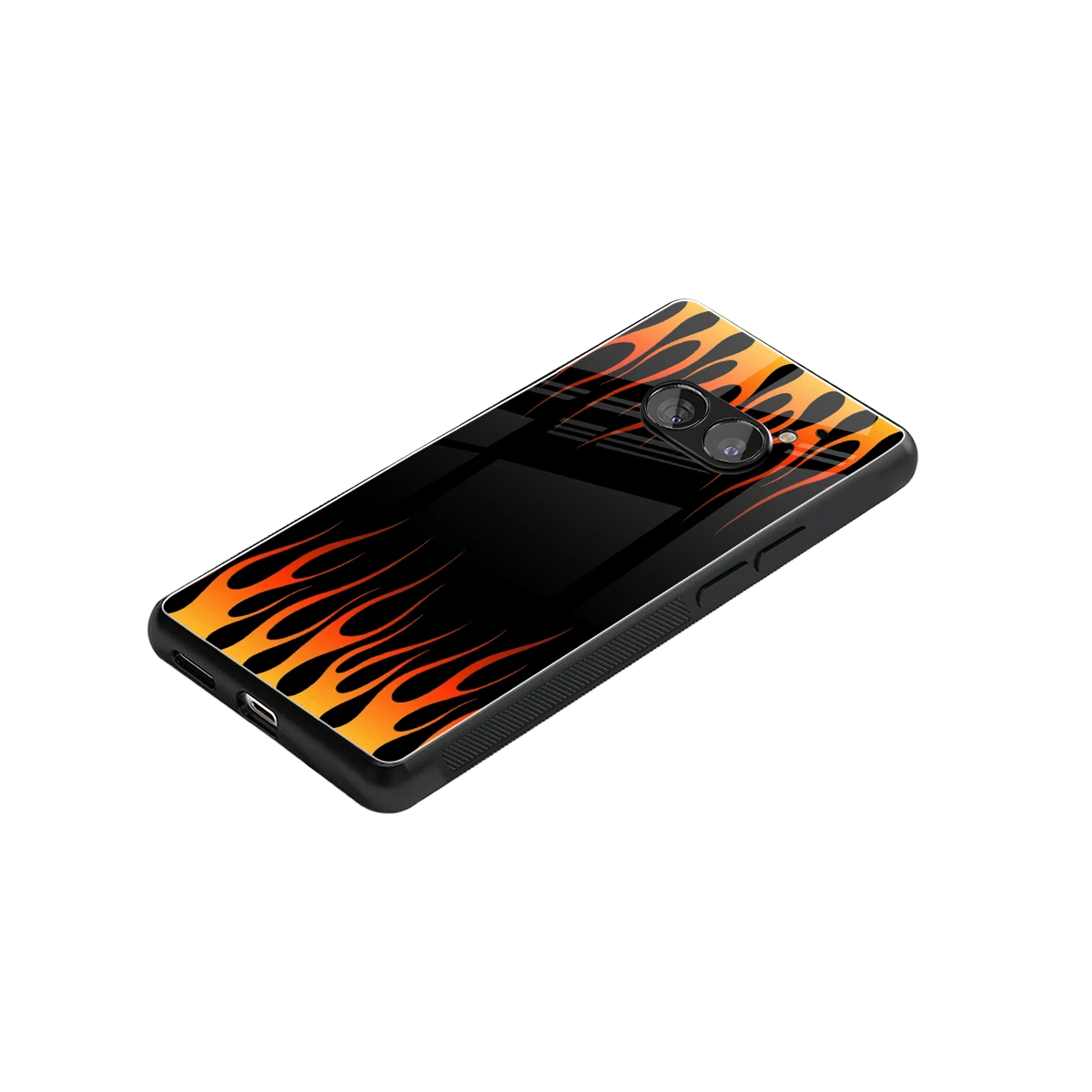 Flames Hot Red stylish phone case for nothing phone 2a | glossy glass and slim fit