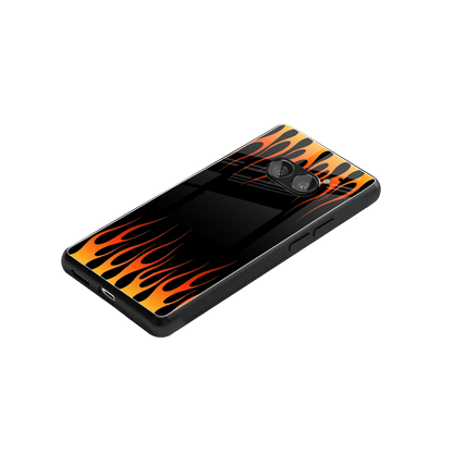 Flames Hot Red stylish phone case for nothing phone 2a | glossy glass and slim fit