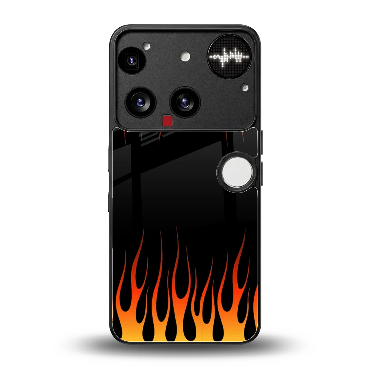 Flames Hot Red back phone cover | glass case for nothing phone 3