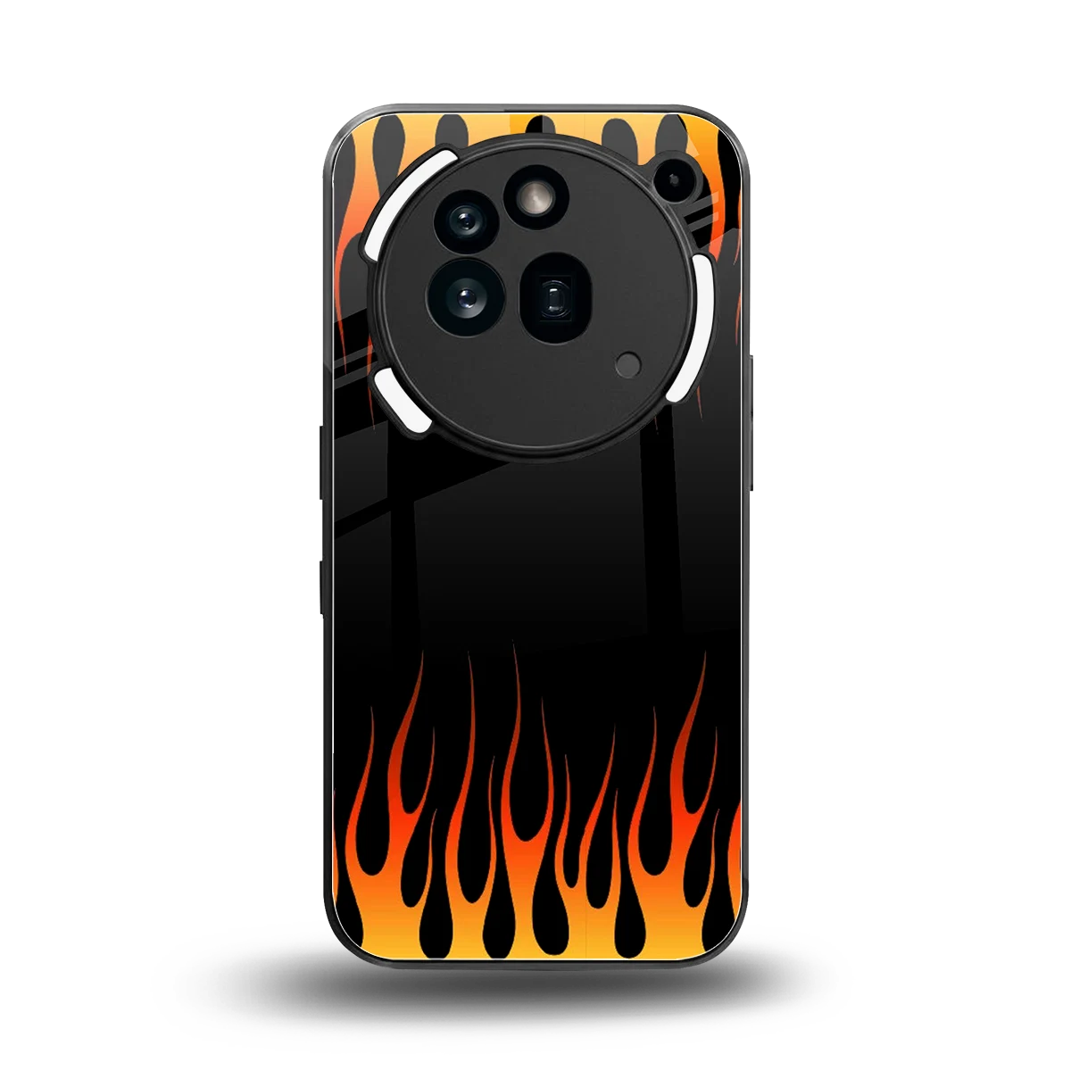 Flames Hot Red back phone cover | glass case for nothing phone 3a pro