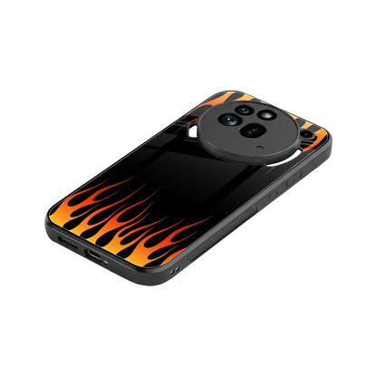 Flames Hot Red stylish phone case for nothing phone 3a pro | glossy glass and slim fit