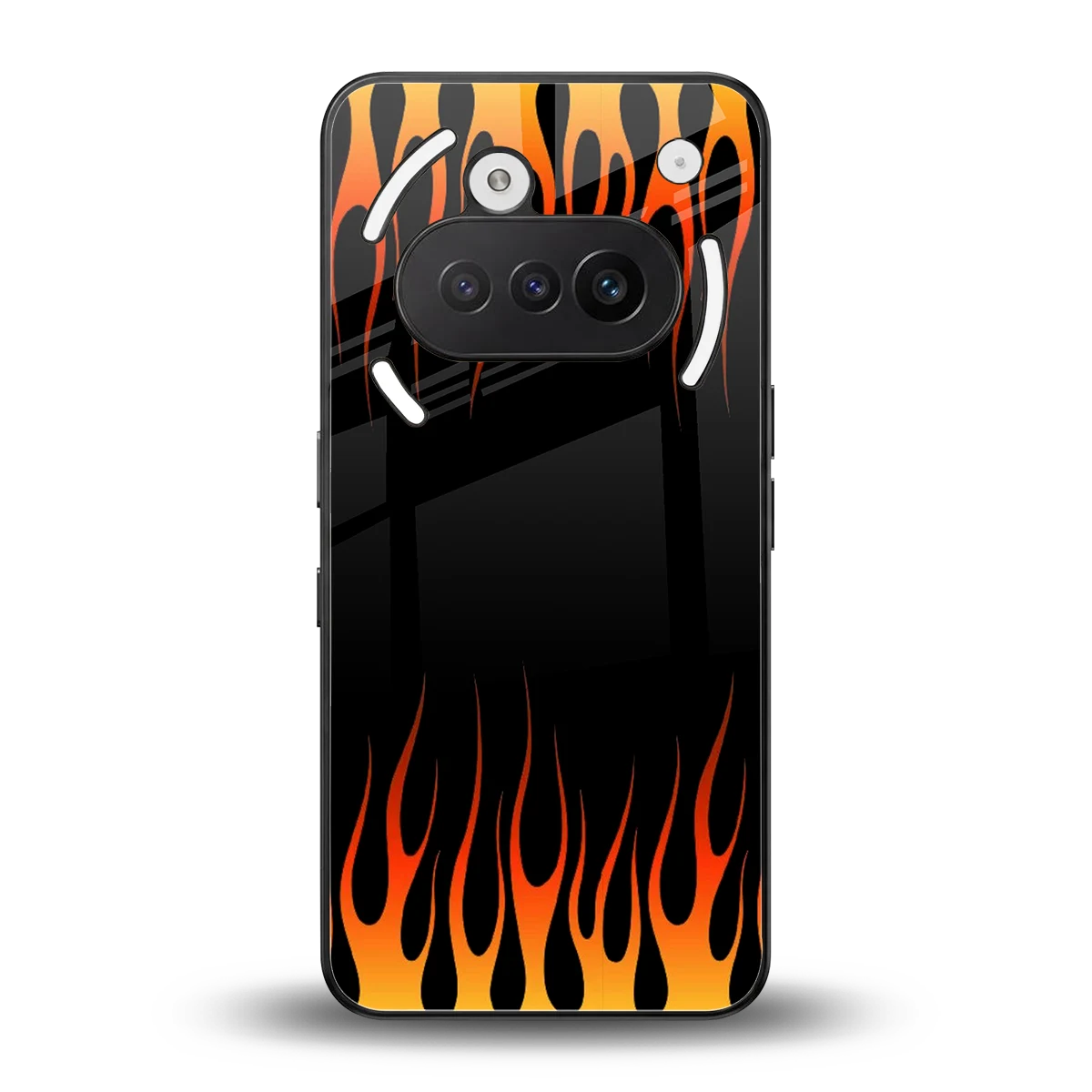 Flames Hot Red back phone cover | glass case for nothing phone 3a