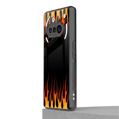 Flames Hot Red nothing phone 3a mobile cover | shockproof glass phone case