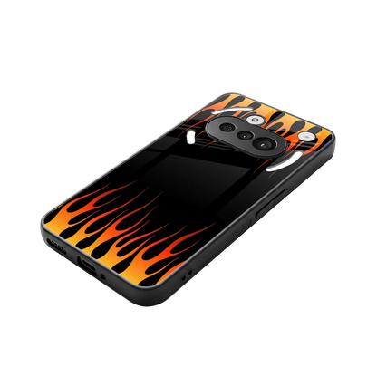 Flames Hot Red stylish phone case for nothing phone 3a | glossy glass and slim fit