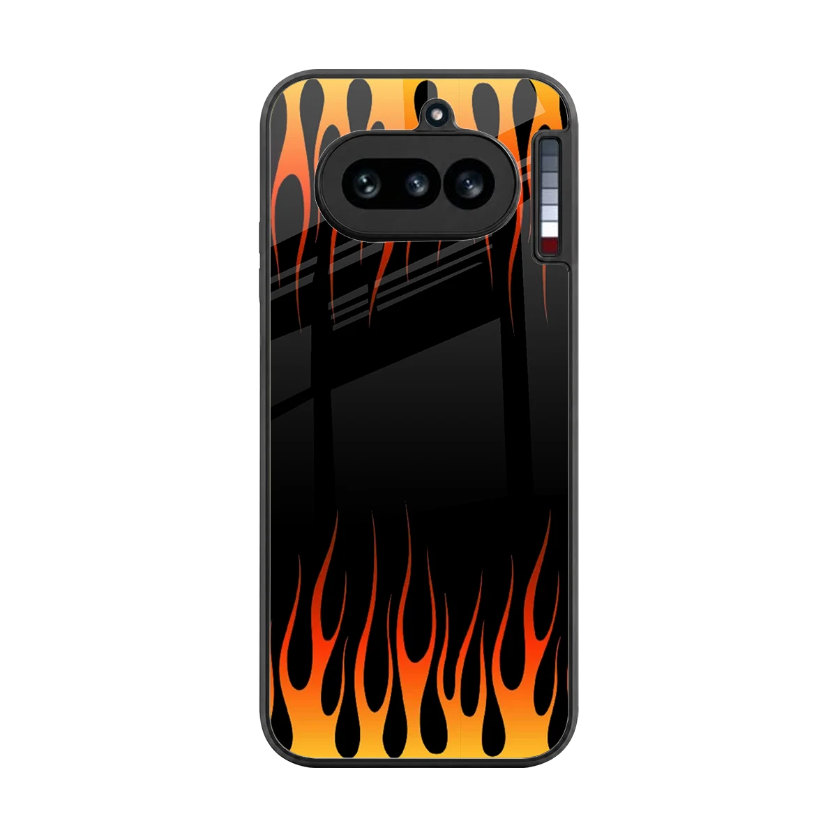 Flames Hot Red back phone cover | glass case for nothing phone 4a