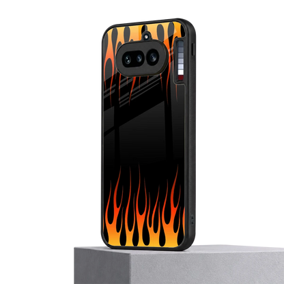 Flames Hot Red nothing phone 4a mobile cover | shockproof glass phone case