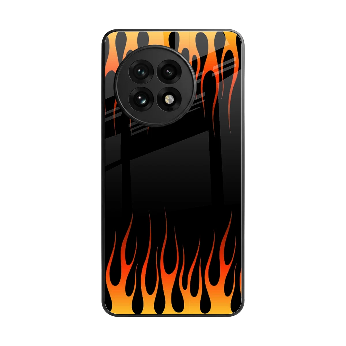 Flames Hot Red back phone cover | glass case for oneplus 13r