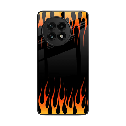 Flames Hot Red back phone cover | glass case for oneplus 13r