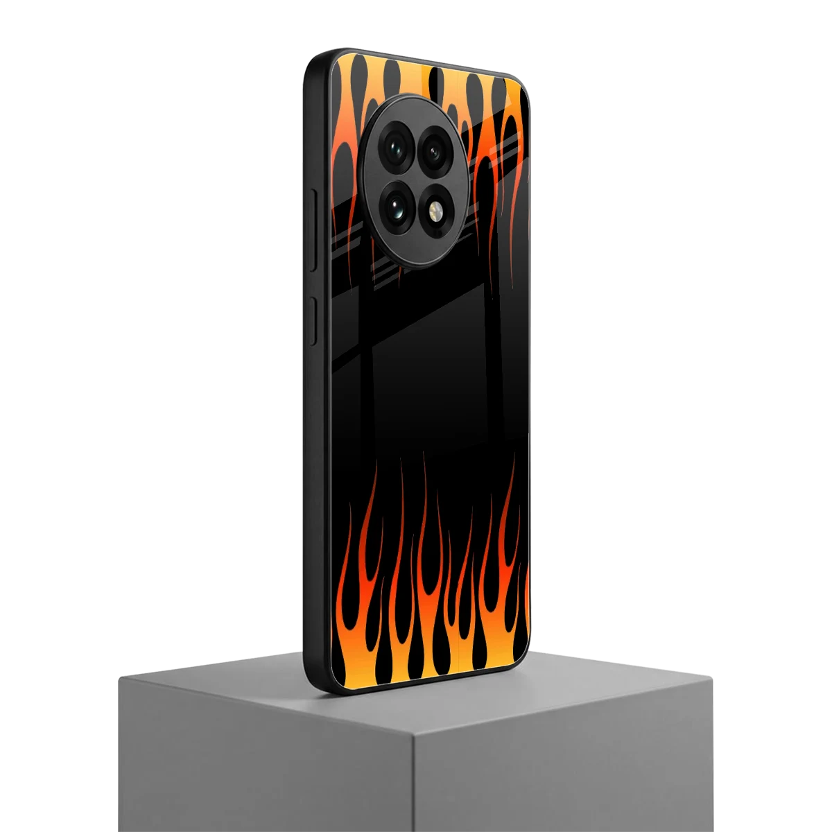 Flames Hot Red oneplus 13r mobile cover | shockproof glass phone case